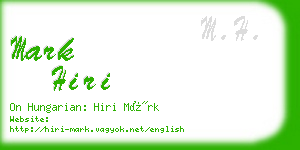 mark hiri business card